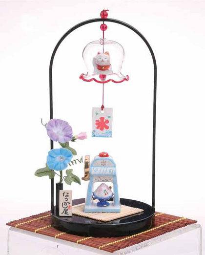 Table Manekineko (Welcoming Cat) and Wind-Bell Set_0