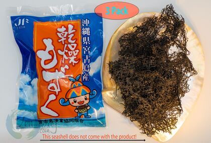 Dry Okinawa Mozuku seaweed 15 gram X3 Pack (Total 45 Gram)